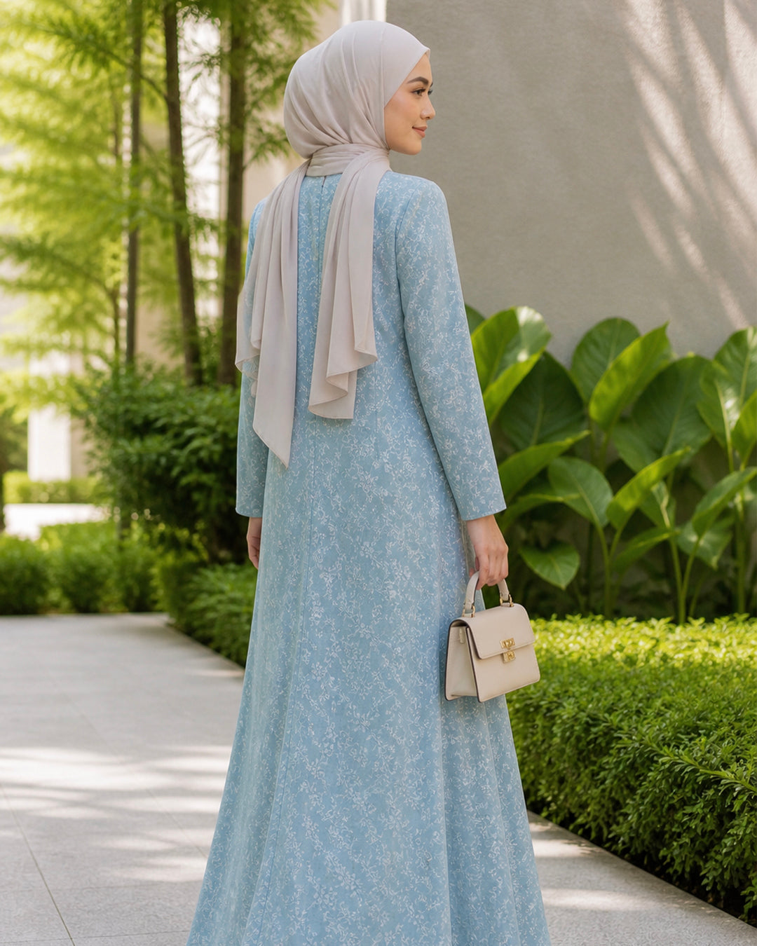 NUR VOGUE Luna Premium Arab Style Jubah – Sky Blue