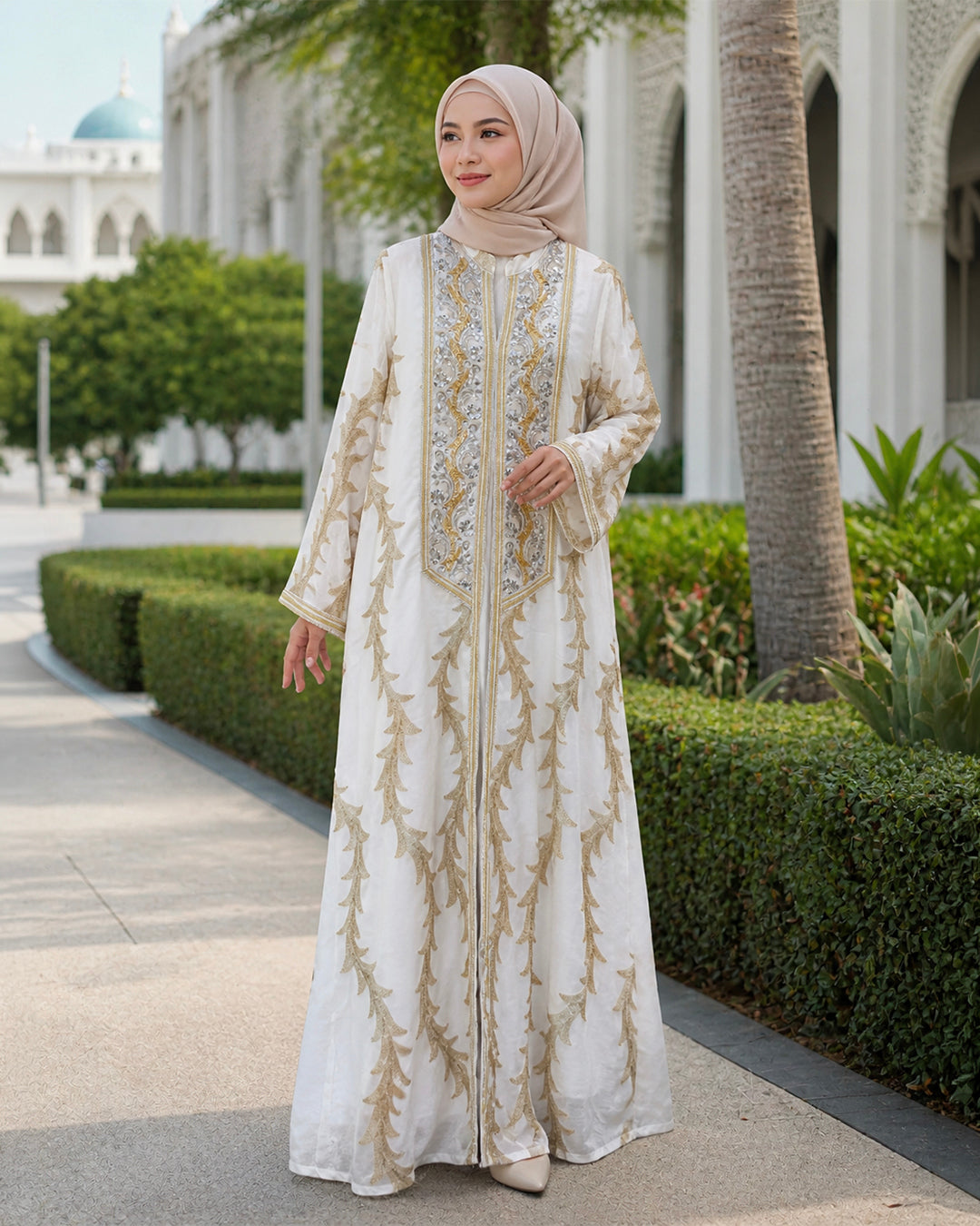 NUR VOGUE Emira Luxury Kaftan Abaya Dress – Classic Black