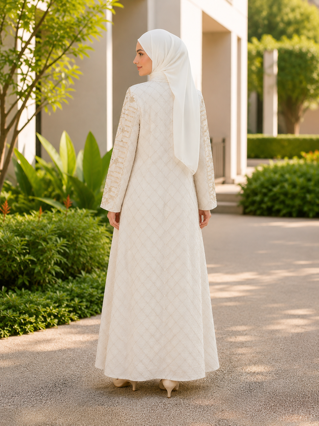 NUR VOGUE Zavielle Abaya Premium Handwork Muslimah Dress Elegant Jubah Raya Moden Ready Stock