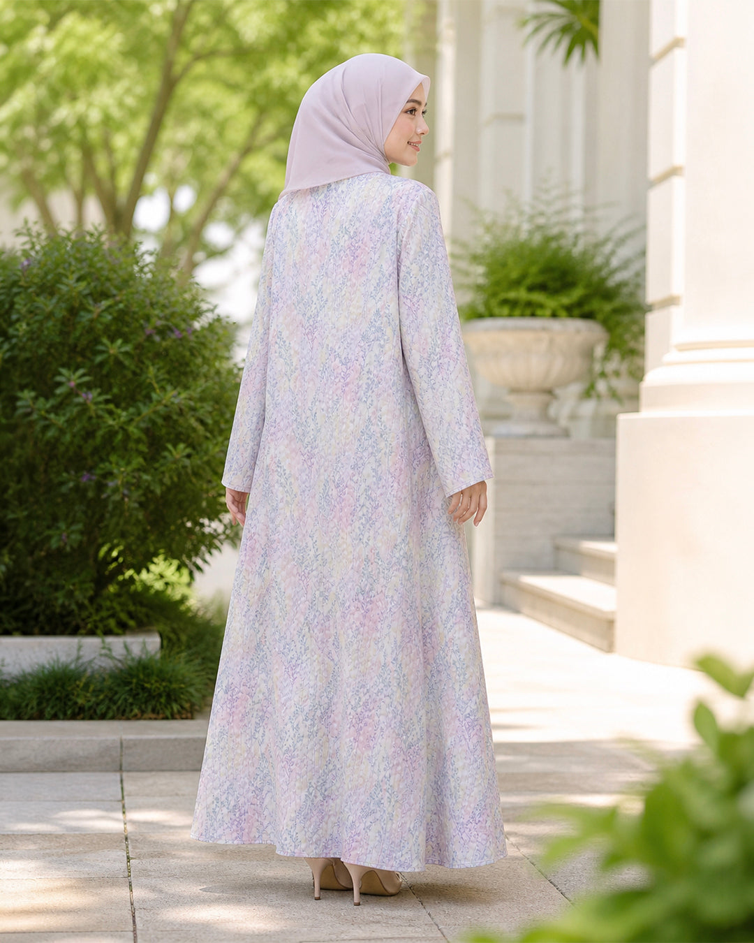 NUR VOGUE Azyra Premium Muslimah Jubah Abaya – Lilac Purple